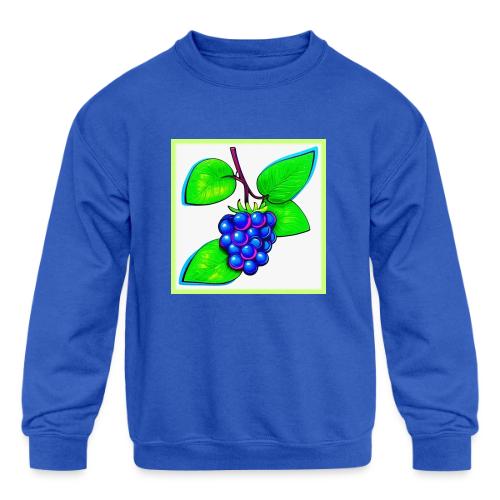 Vibrant Blueberry Pop Art - Kids' Crewneck Sweatshirt
