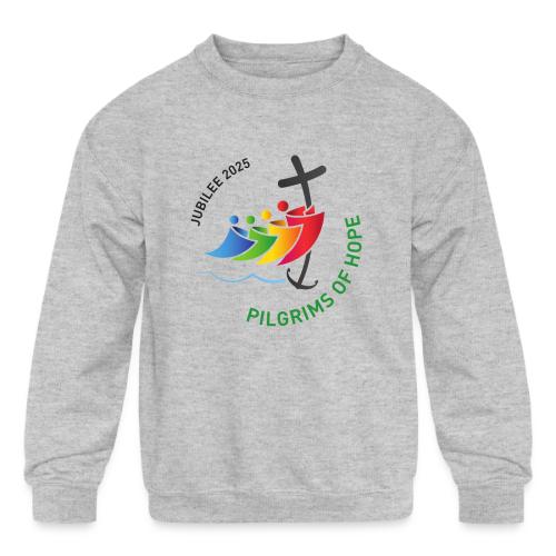 pilgrims of hope 2025 logo (Jubilee Year 2025) - Kids' Crewneck Sweatshirt