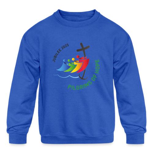 pilgrims of hope 2025 logo (Jubilee Year 2025) - Kids' Crewneck Sweatshirt