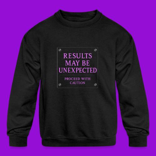 Results - Neon Purple - Kids' Crewneck Sweatshirt