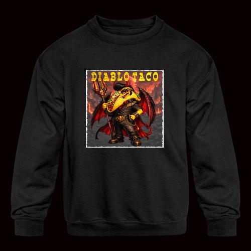 The Diablo Taco Spicy Demon Character - Kids' Crewneck Sweatshirt