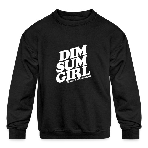 Dim Sum Girl white - Kids' Crewneck Sweatshirt