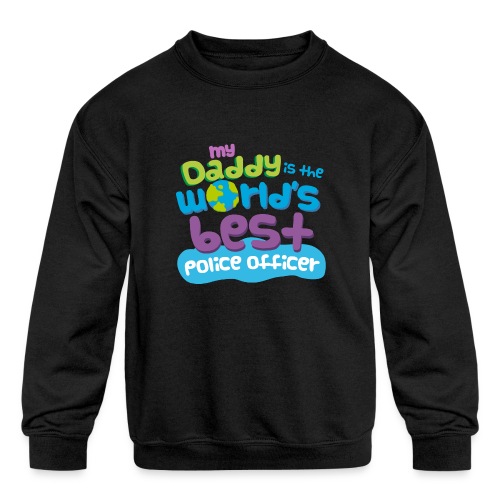 Best Police Officer Dad - Kids' Crewneck Sweatshirt