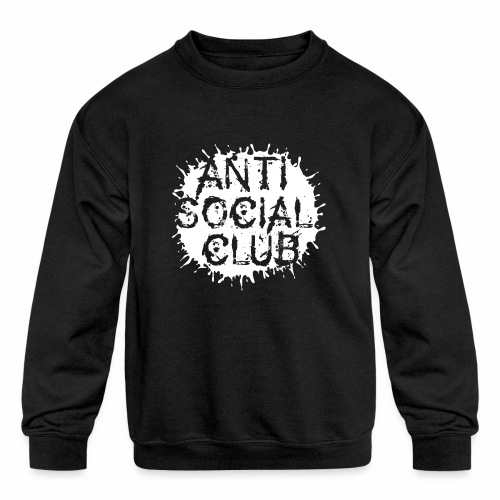 Anti Social Club - gift idea for misanthropes - Kids' Crewneck Sweatshirt