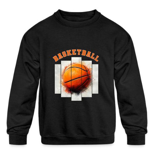 Basketball Element - Kids' Crewneck Sweatshirt