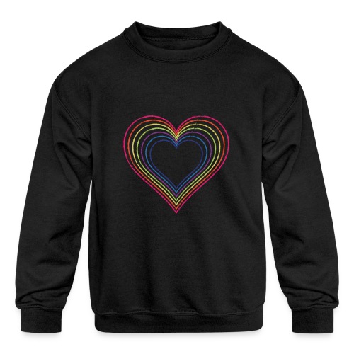 Heart rainbow - Kids' Crewneck Sweatshirt