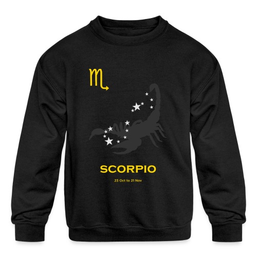 Scorpio zodiac astrology horoscope - Kids' Crewneck Sweatshirt