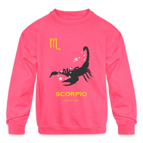 Scorpio zodiac astrology horoscope - Kids' Crewneck Sweatshirt