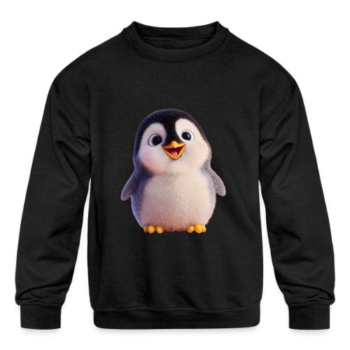 Joyful Baby Penguin - Kids' Crewneck Sweatshirt