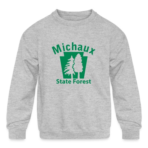 Michaux State Forest Keystone (w/trees) - Kids' Crewneck Sweatshirt