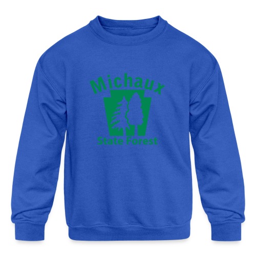 Michaux State Forest Keystone (w/trees) - Kids' Crewneck Sweatshirt