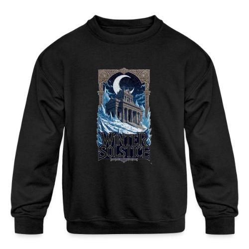 Winter Solstice Temple T-Shirt - Kids' Crewneck Sweatshirt