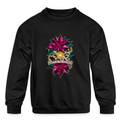 Queen of the Solstice Poinsettia T-Shirt - Kids' Crewneck Sweatshirt