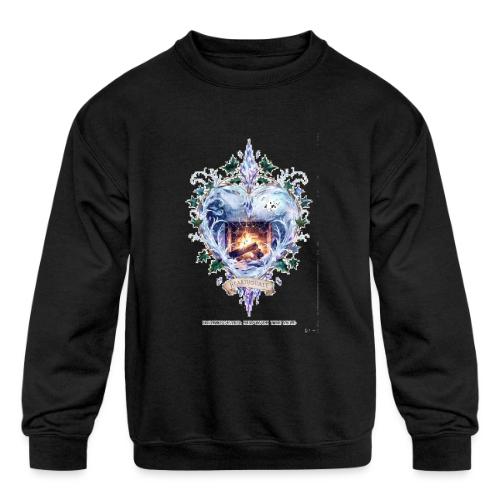 Imbolc Candle Veil T-Shirt | Veiled Rebirth - Kids' Crewneck Sweatshirt