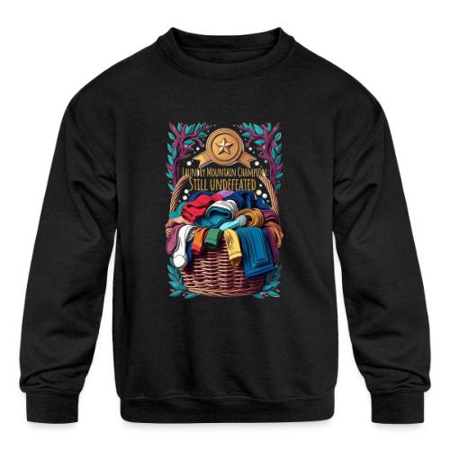 Laundry Mountain Champion Tee | Still Undefeated - Kids' Crewneck Sweatshirt