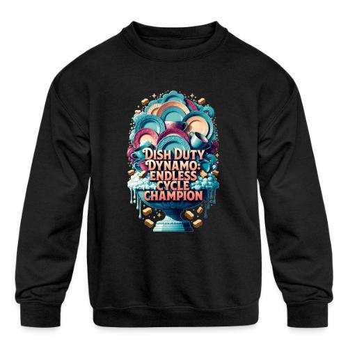 Dish Duty Dynamo T Shirt, Endless Cycle Champion - Kids' Crewneck Sweatshirt