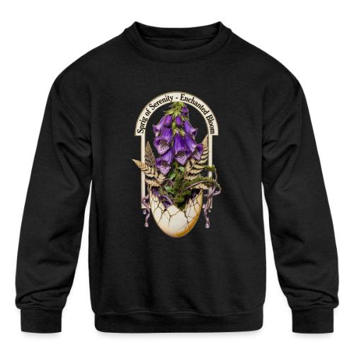 Spring Serenity Foxglove Tee, Easter Gift for wife - Kids' Crewneck Sweatshirt