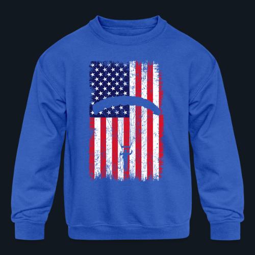 American paratrooper 2 - Kids' Crewneck Sweatshirt