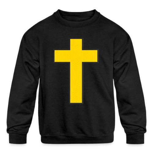 Kevlar Cross Shirt–Christian Strength and Protect - Kids' Crewneck Sweatshirt