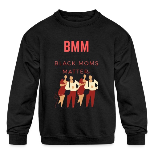 BMM wht bg - Kids' Crewneck Sweatshirt