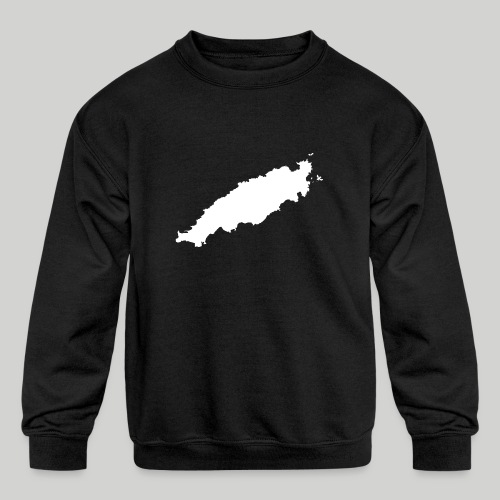 Tobago in Silhouette - Kids' Crewneck Sweatshirt