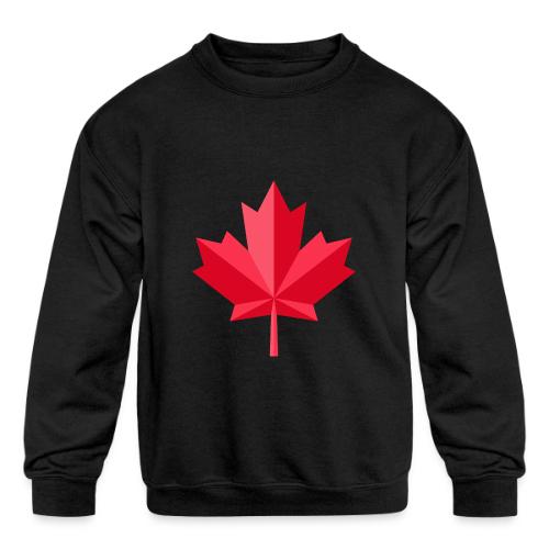 Canadian red maple leaf - Kids' Crewneck Sweatshirt