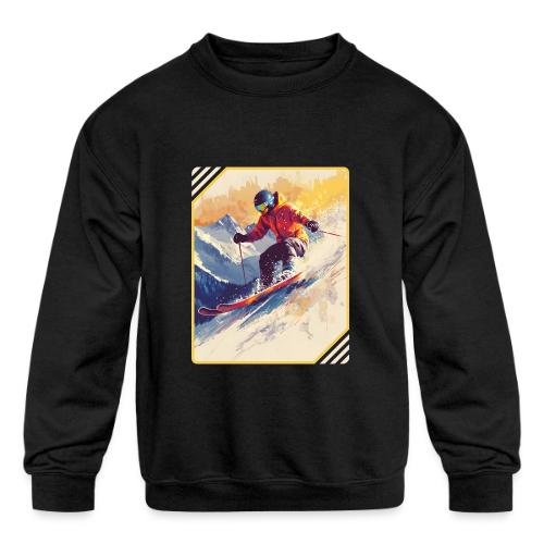 Skiing Through Snow Dreams - Kids' Crewneck Sweatshirt