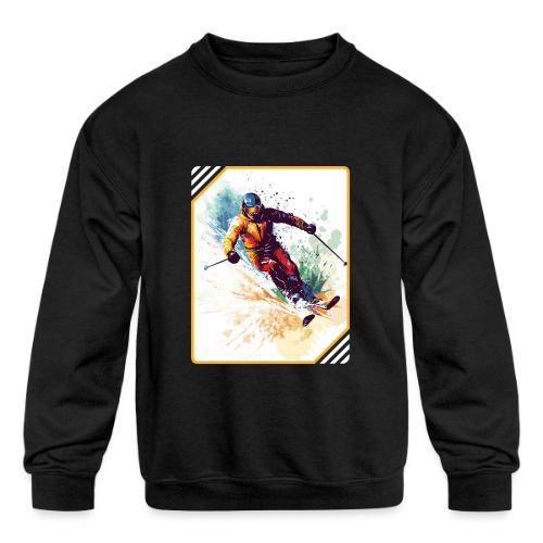 Winter Skiing Escape - Kids' Crewneck Sweatshirt