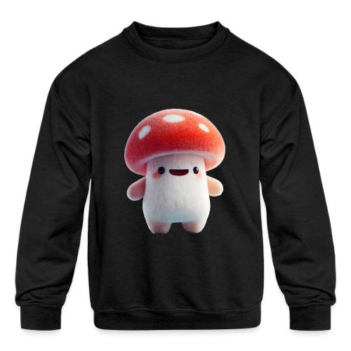 Mushroom: Red Forest Friend - Kids' Crewneck Sweatshirt