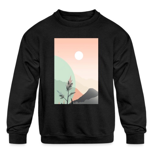 Retro Sunrise - Kids' Crewneck Sweatshirt