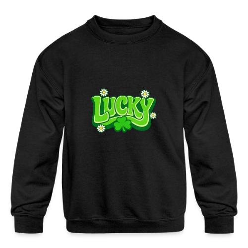 Lucky 70s Retro T-Shirt - Kids' Crewneck Sweatshirt