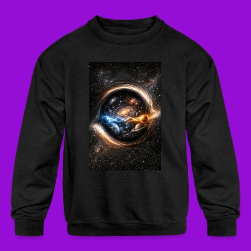 EntangledPhotonsWormhole - Kids' Crewneck Sweatshirt