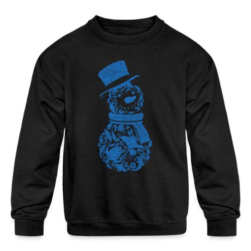 Christmas Snowman - Blue | V - Kids' Crewneck Sweatshirt