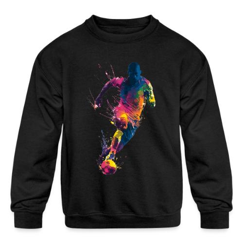 Soccer: Kick of Colors - Kids' Crewneck Sweatshirt