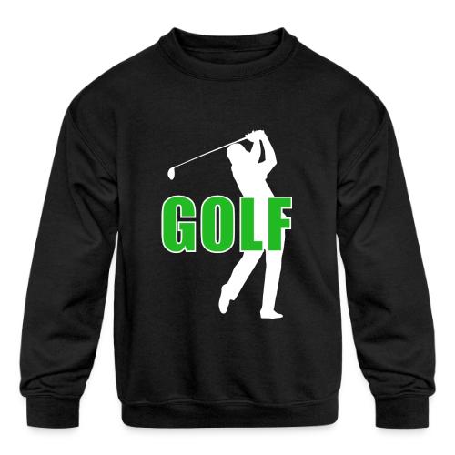 Golf: Classic Golf Motion - Kids' Crewneck Sweatshirt