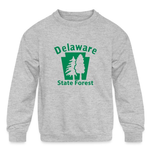 Delaware State Forest Keystone (w/trees) - Kids' Crewneck Sweatshirt