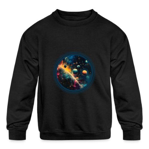 Painted Planetscape - Kids' Crewneck Sweatshirt
