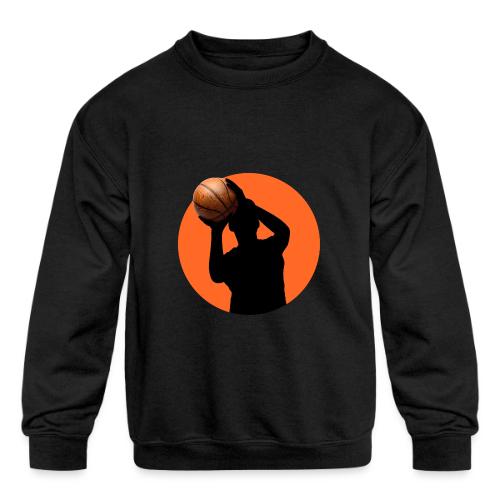 Basketball: Focused Precision - Kids' Crewneck Sweatshirt