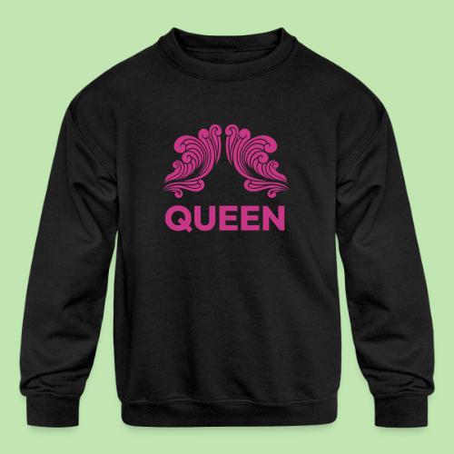 Queenlisse™ Signature Crown T-Shirt – Elegant - Kids' Crewneck Sweatshirt