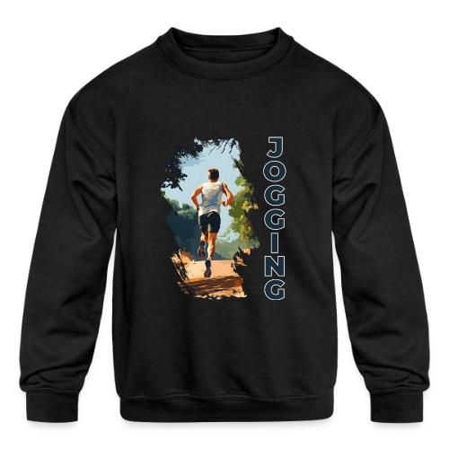 Jogging Vibes - Kids' Crewneck Sweatshirt
