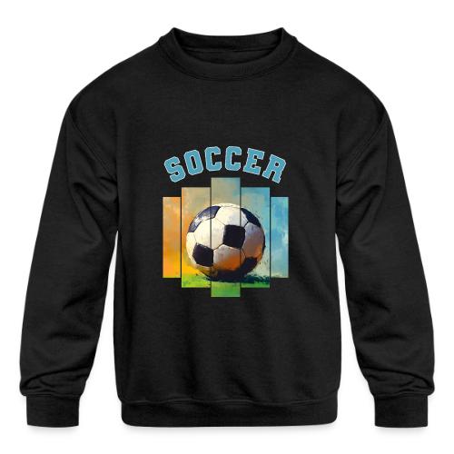 Soccer Ball Vibes - Kids' Crewneck Sweatshirt