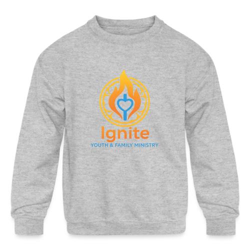 Ignite Youth and Family Logo - Kids' Crewneck Sweatshirt