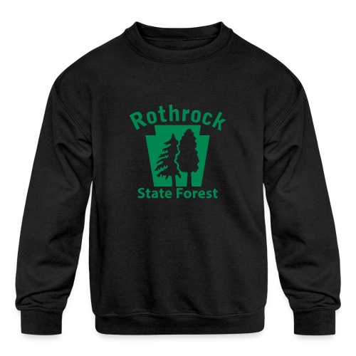 Rothrock State Forest Keystone (w/trees) - Kids' Crewneck Sweatshirt