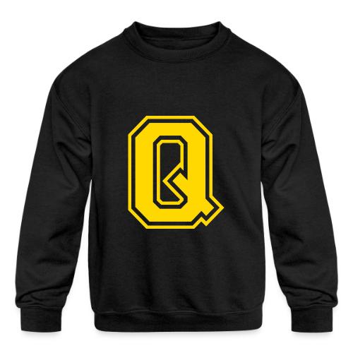 Letter Q – Capital Athletic Alphabet Monogram - Kids' Crewneck Sweatshirt