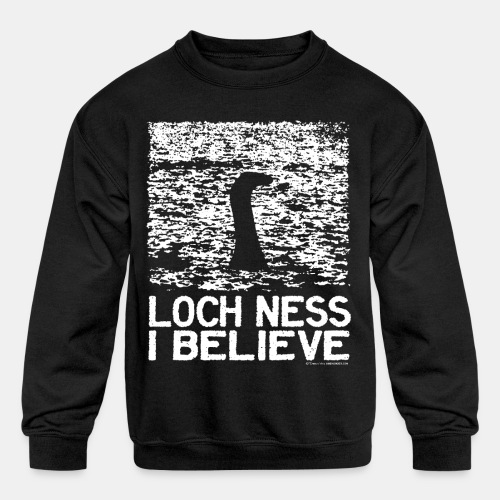 Loch Ness I Believe Intriguing Image Slogan - Kids' Crewneck Sweatshirt