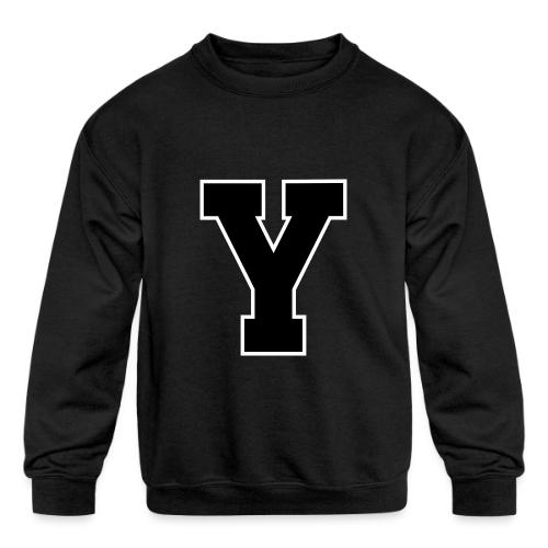 Varsity Letter Y Collegiate Alphabet Art - Kids' Crewneck Sweatshirt