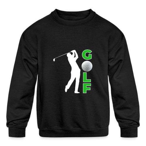 Golf: Classic Golf Motion - Kids' Crewneck Sweatshirt