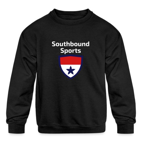 The Southbound Sports Shield Logo. - Kids' Crewneck Sweatshirt