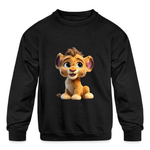 Sweet Lion Cub - Kids' Crewneck Sweatshirt