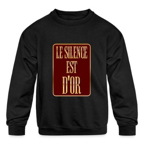 Silence is golden - Kids' Crewneck Sweatshirt
